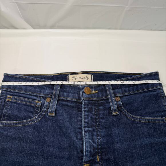 Madewell 10” High-Rise Skinny Jeans 26T Dark Wash Stretch Denim 28” Inseam - Picture 5 of 10